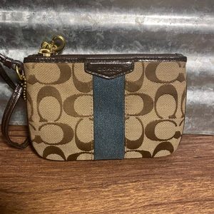 Coach Corner Zip Wristlet